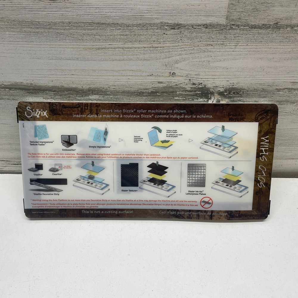 Sizzix Solo Shim 656499 for Big Shot Vagabond Roller Machines‎ Die Cutting Tool